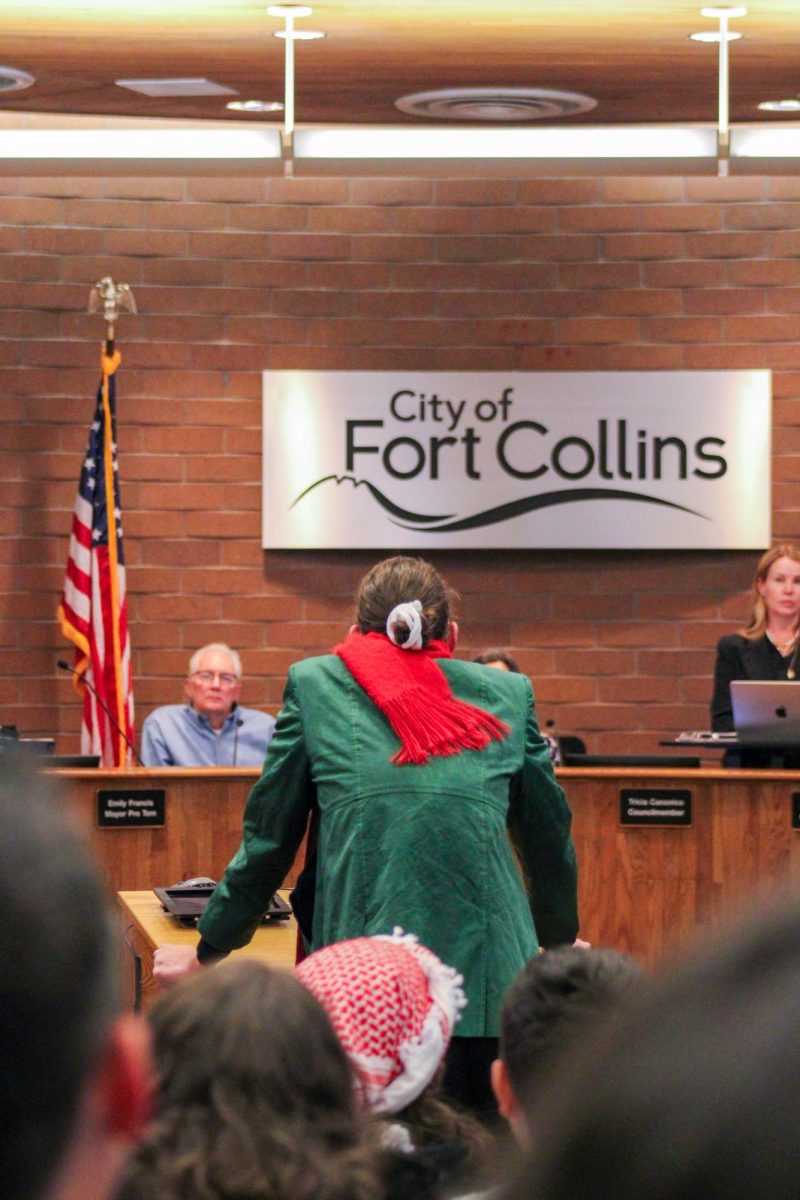 A Fort Collins resident speaks to the city council about their support for a cease fire resolution in Palestine.