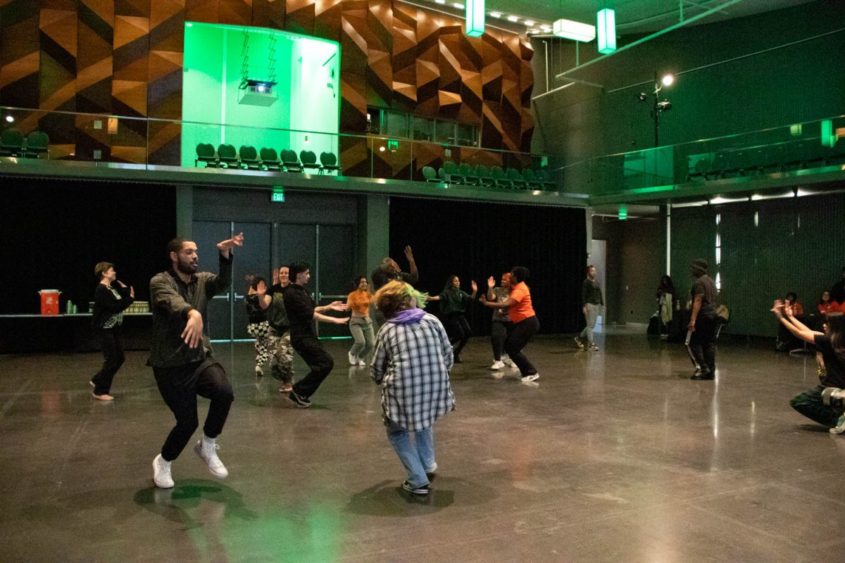 Participants practice catwalking freestyle, adding their own personal touches during the Category is Ballroom event on February 15, 2024.