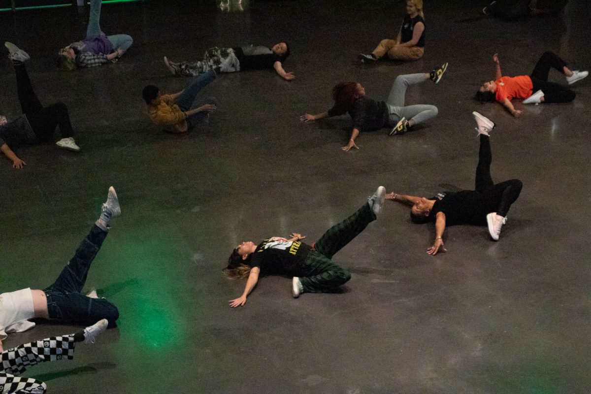Participants practice their dips during the Category is Ballroom event on February 15, 2024.