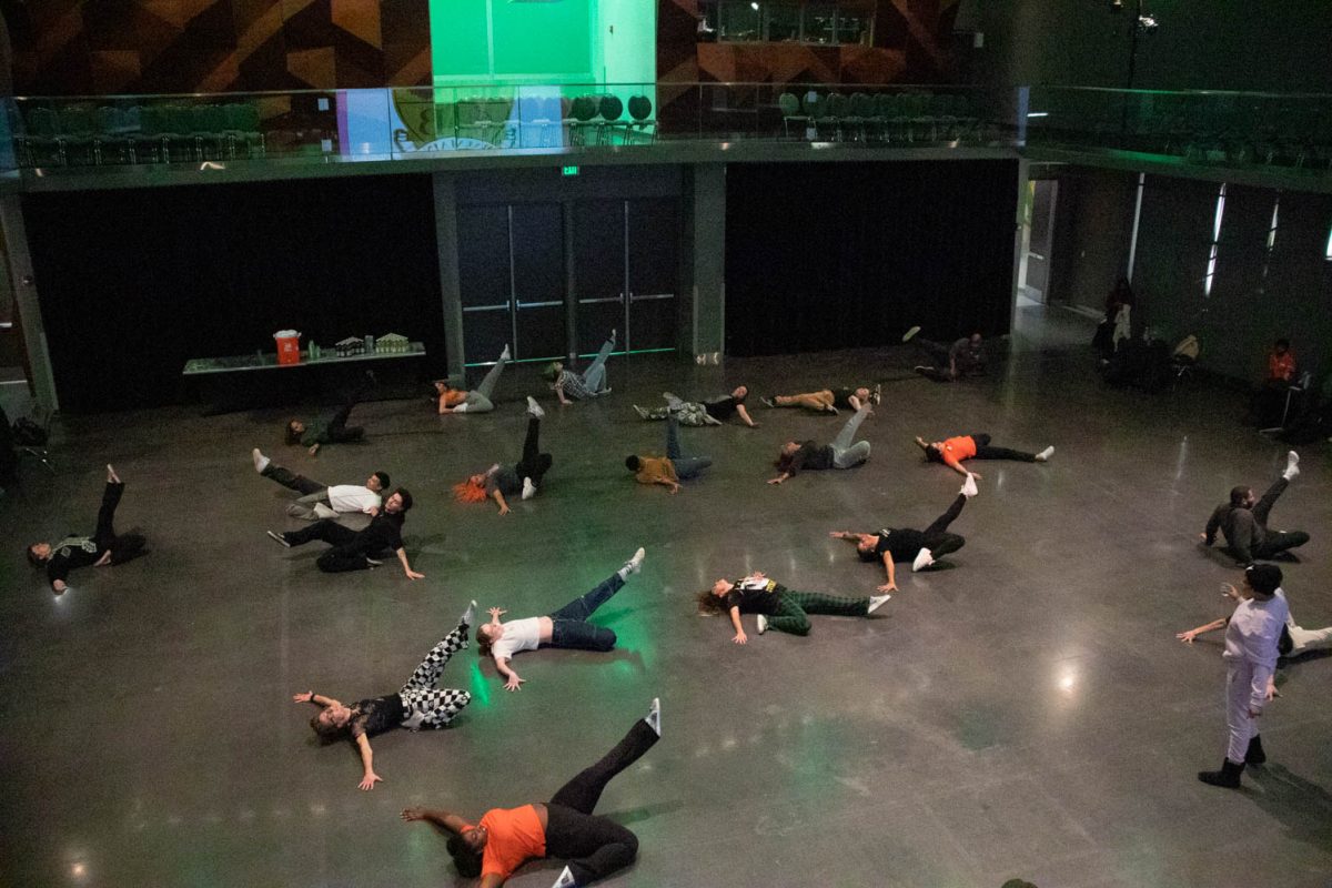 Participants practice their dips during the Category is Ballroom event on February 15, 2024.