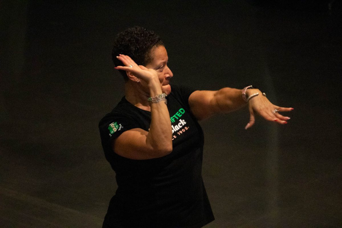 A participant practices their catwalk during the Category is Ballroom event on February 15, 2024.
