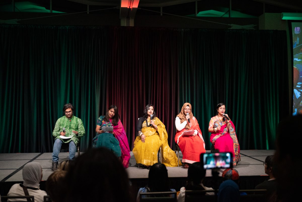 The Bangladesh Student Association presents information about their language and culture at the World Unity Fair Feb. 17.