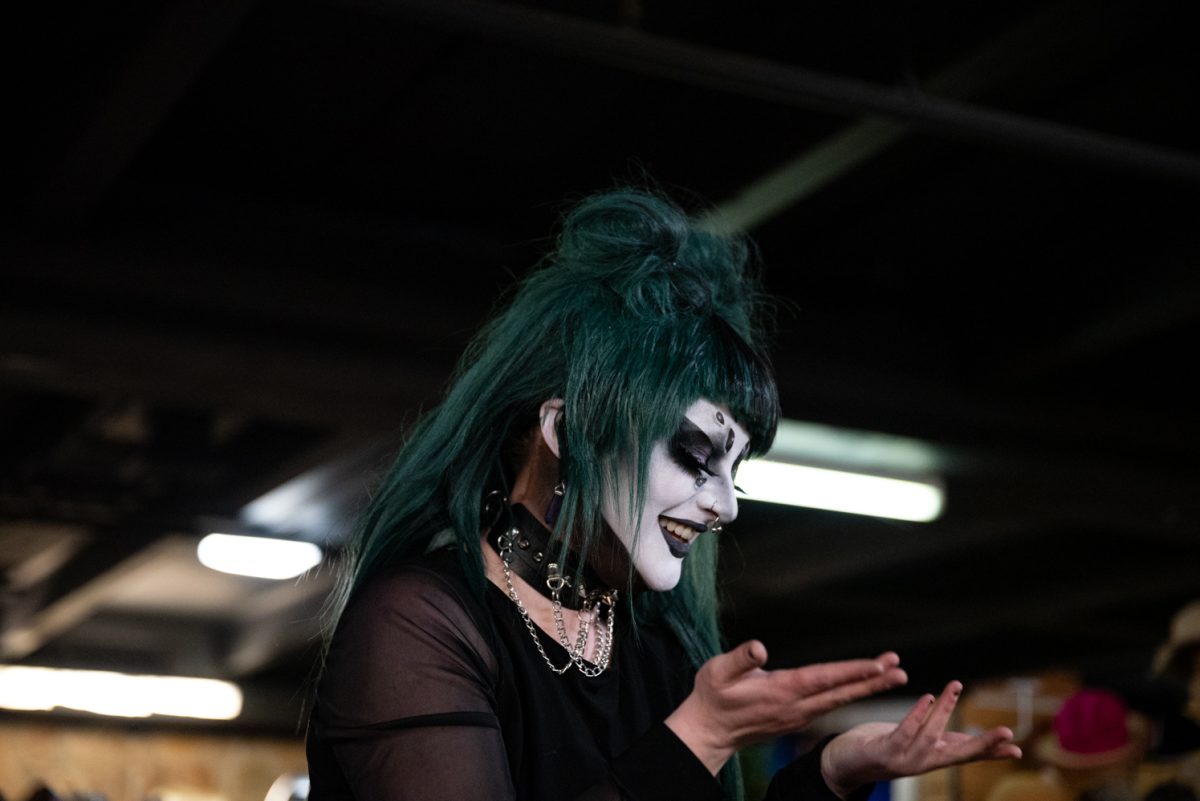 Miss Construed thanks the audience after her performance at the Funktastic Drag Show.