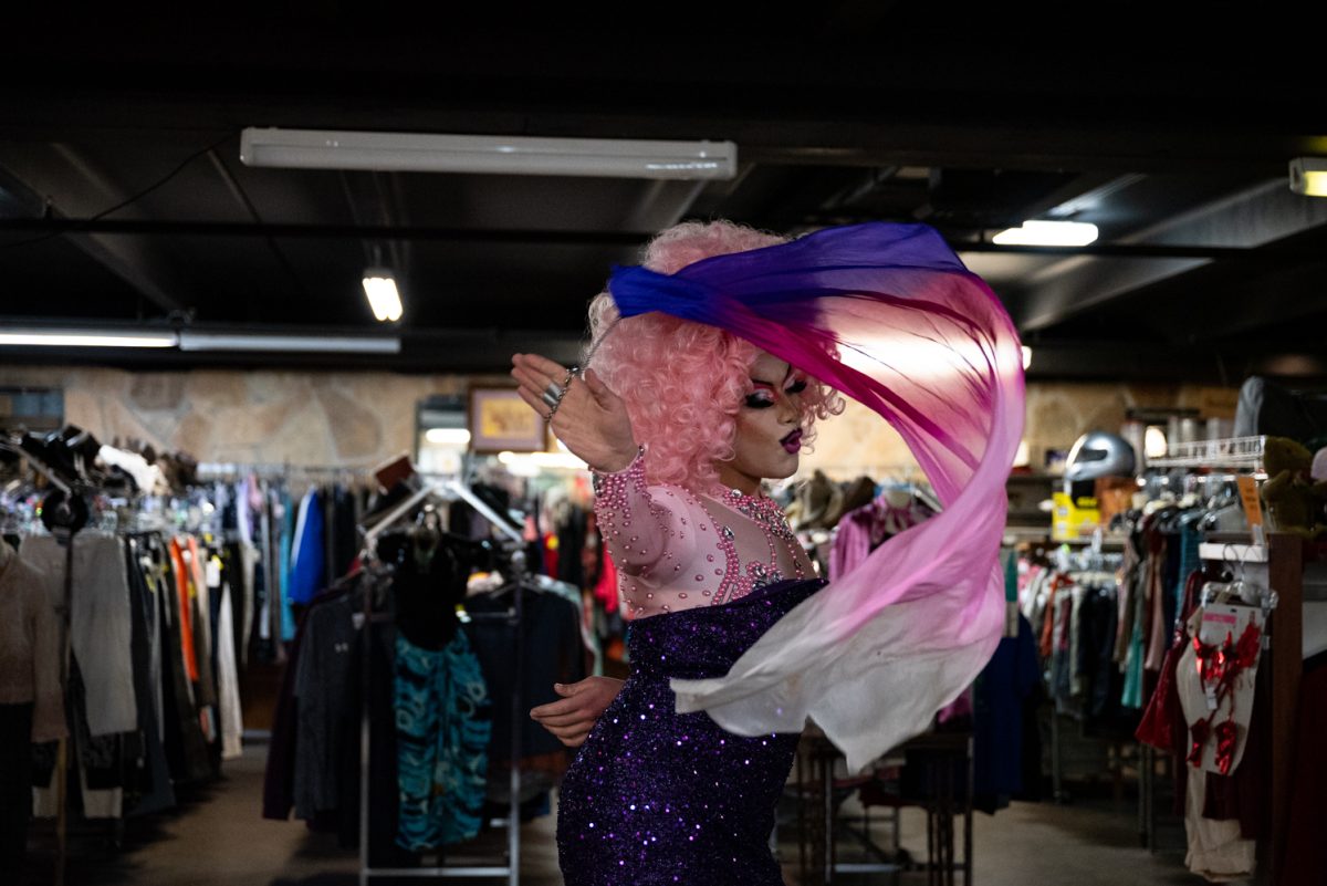 Vegina Quartz performs her second number of the night at the Funktastic Drag Show.