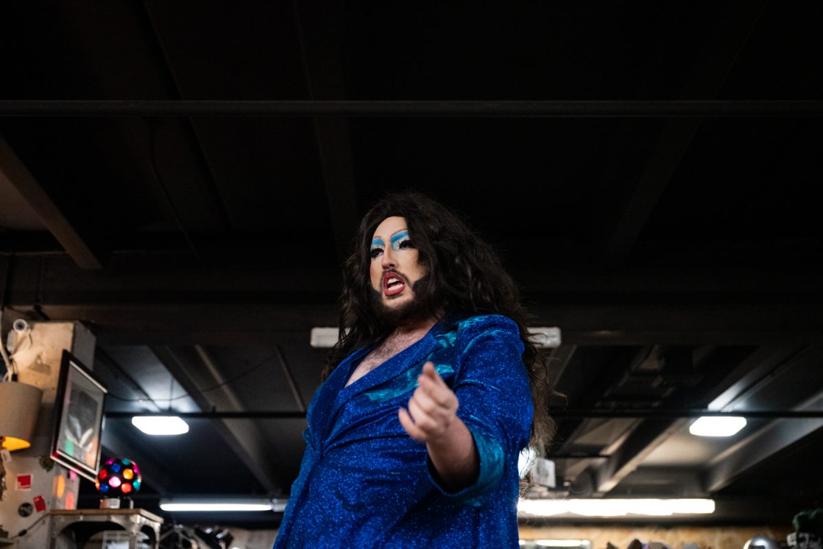 Liz Agna performs her second number of the night at the Funktastic Drag Show.