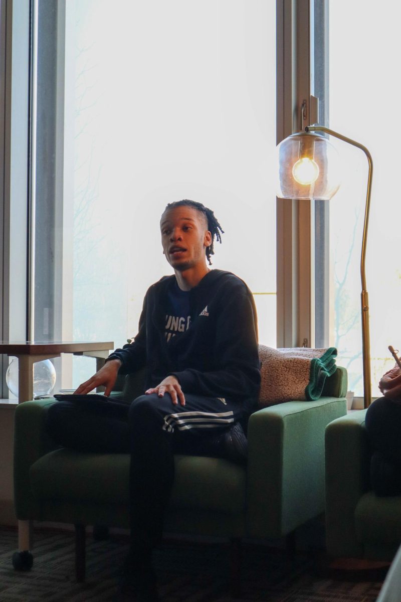 Colorado State University's Black/African American Cultural Center (B/AACC) hosts Real Talk Tuesdays where questions are asked by students involved with B/AACC. Jakye Nunley asks the group about gender and race at this week's meeting. Feb 20.