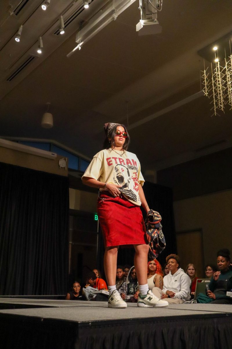 The first category at the Colorado State University Black/African American Cultural Center's (B/AACC) was retro, student designers took inspiration from Black style throughout previous decades. Feb 22.