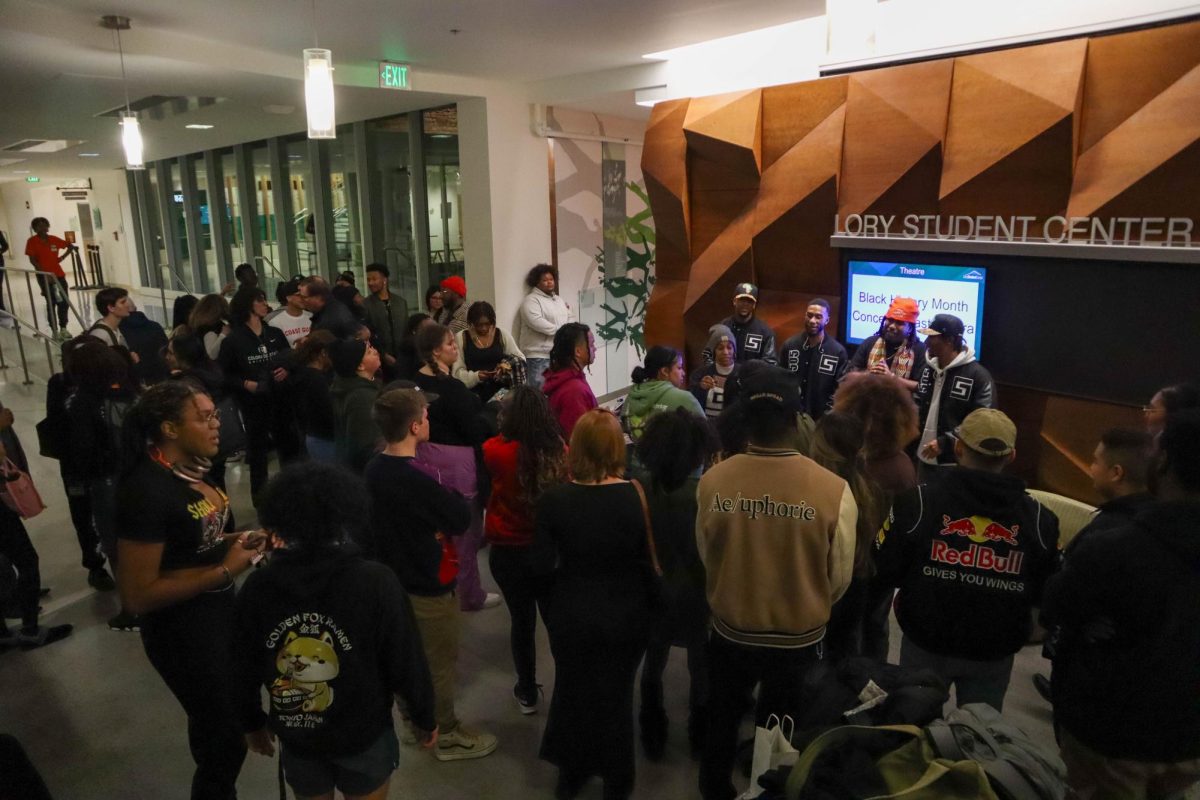 Coast Contra holds a meet and greet as well as a merchandise booth after their concert in the Lory Student Center Theater hosted by Colorado State Universities Black/African American Cultural Center (B/AACC) on Feb 22.