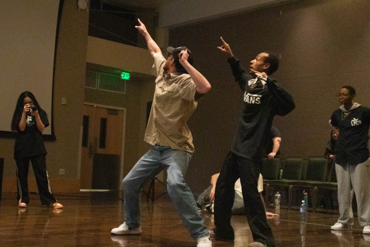 The members of TNX perform during the final battle of the 2v2 dance battles during Vision:Provoke Imagination March 30 at Colorado State University.