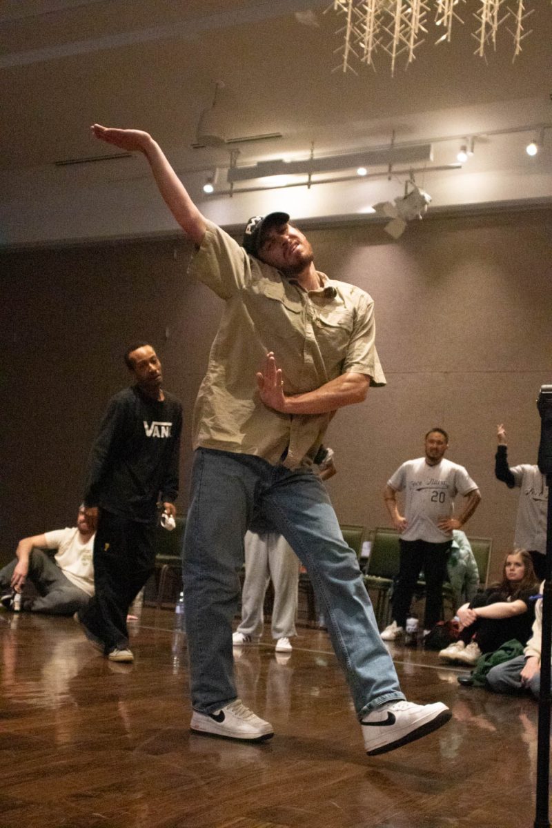 The members of TNX perform during the final battle of the 2v2 dance battles during Vision:Provoke Imagination March 30 at Colorado State University.