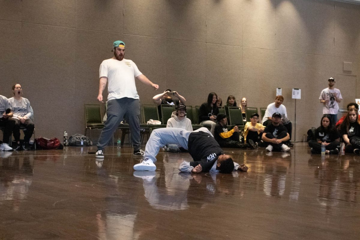 The duo "Sir Lock" dances during a battle during during Vision: Provoke Imagination March 30.