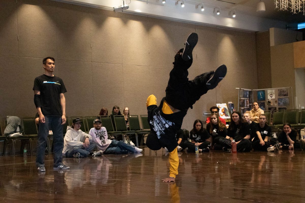 A participant performs during during Vision: Provoke Imagination March 30.