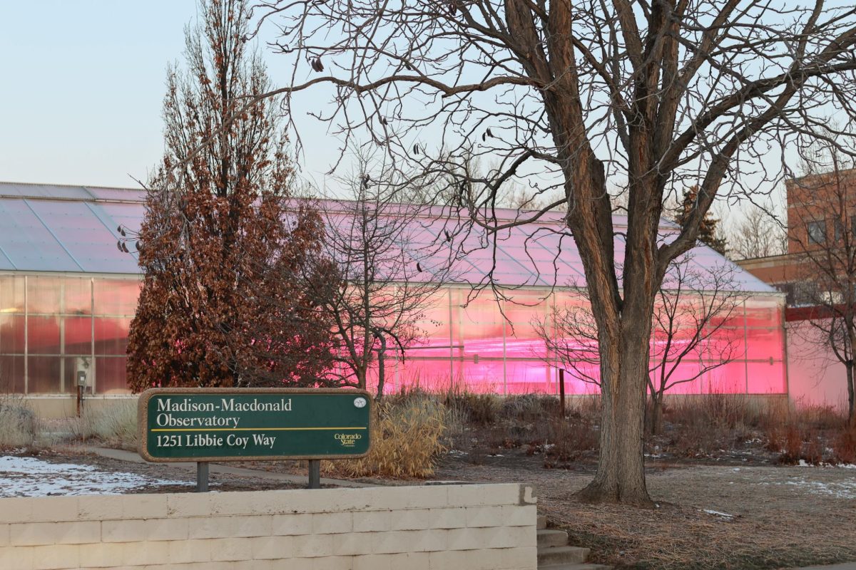 Madison-Macdonald Observatory from the east facing Libbie Coy Way, March 9.