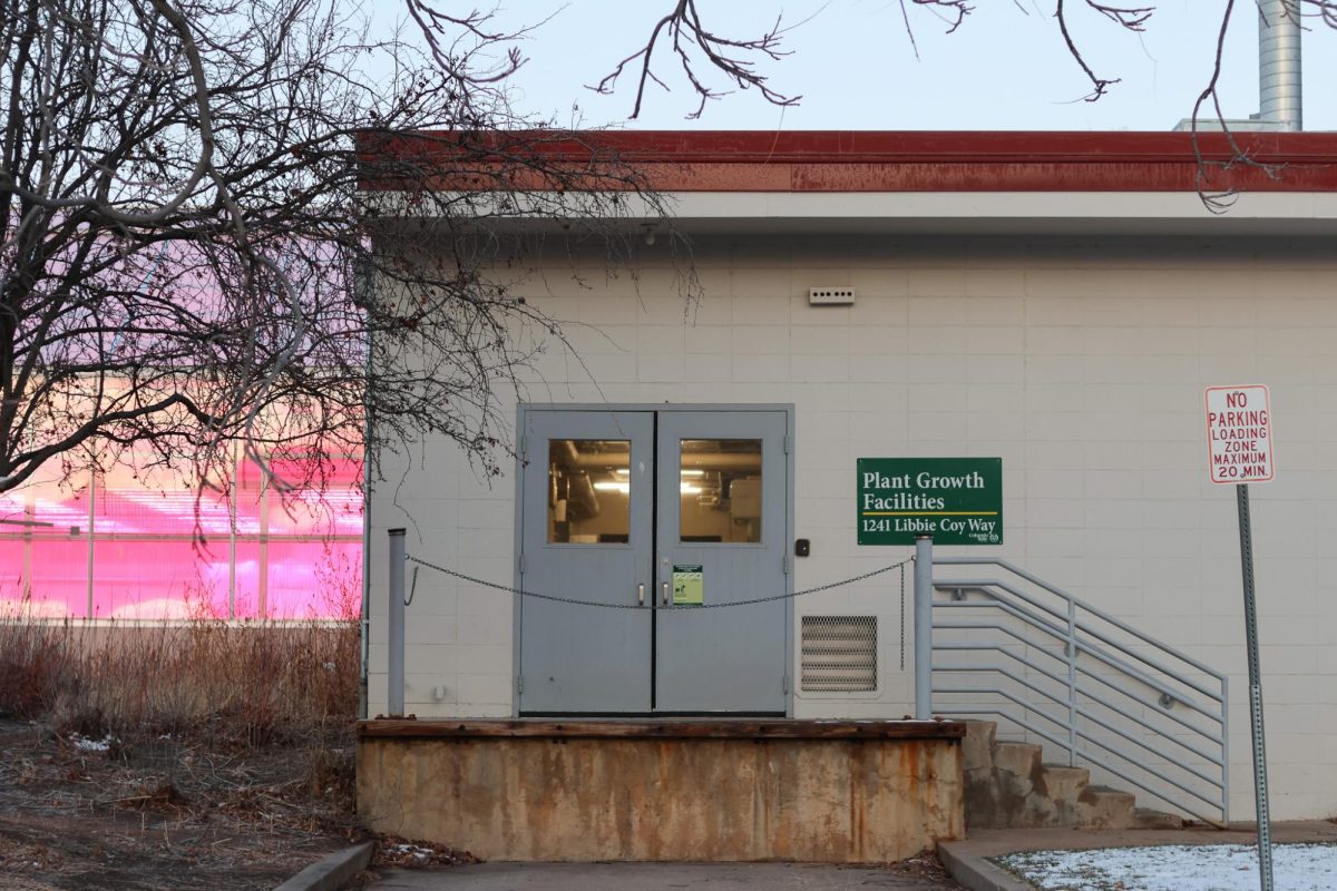 Plant Growth Facilities from the east entrance facing Libbie Coy Way, March 9.