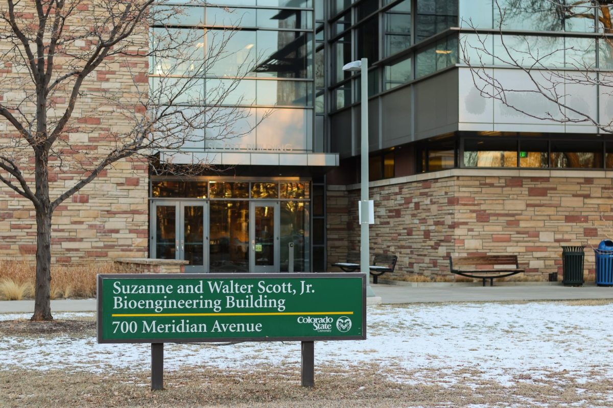 The Scott Bioengineering Building from the west side facing Meridian Avenue, March 9.