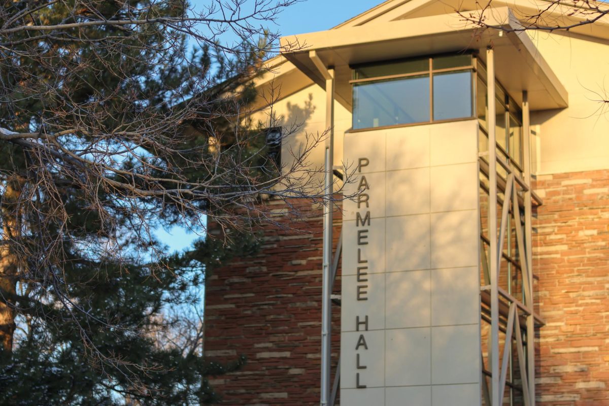 Parmelee Hall from the east side facing Meridian Avenue, March 9.