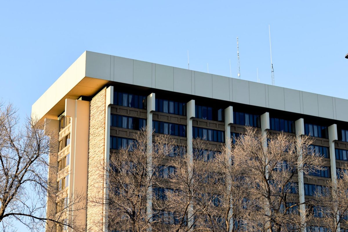 Westfall Hall from the east side facing the Durrell Center, March 9.