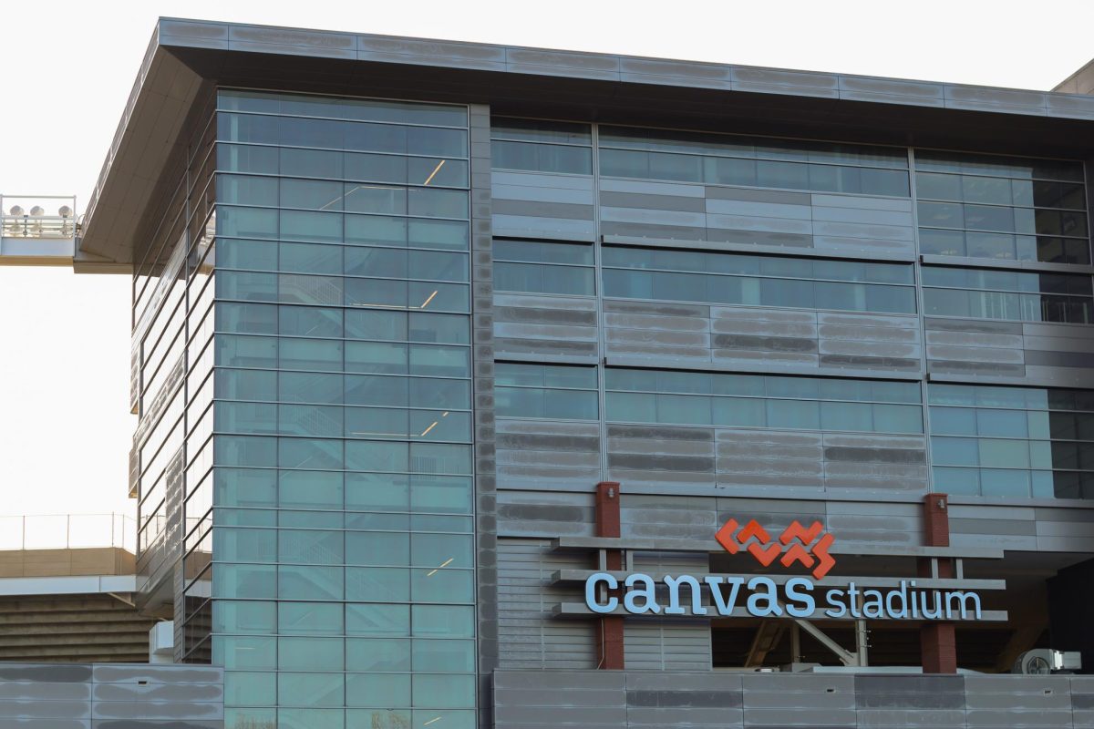 Canvas Stadium from the west side, March 9.
