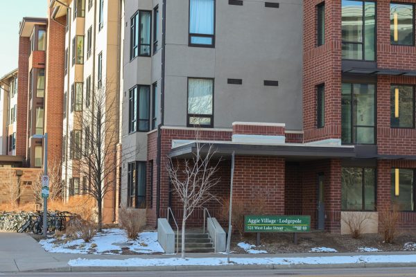 Colorado State University-owned Aggie Village Apartments from the north side facing West Lake Street March 9, 2024.