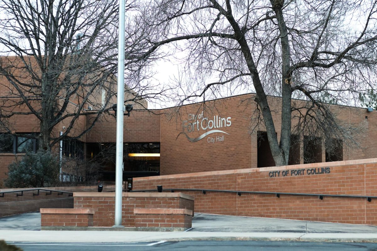 The Fort Collins City Hall main entrance located on Laporte Avenue, March 11.