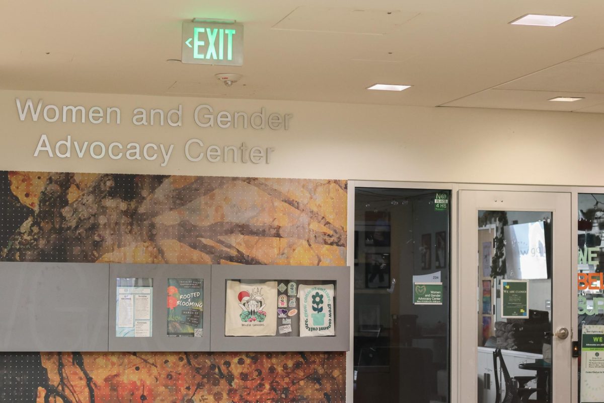 The interior entrance to the Women and Gender Advocacy Center in the Lory Student Center, March 12.
