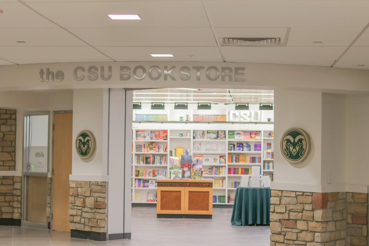 The CSU Bookstore lower entrance, March 12.