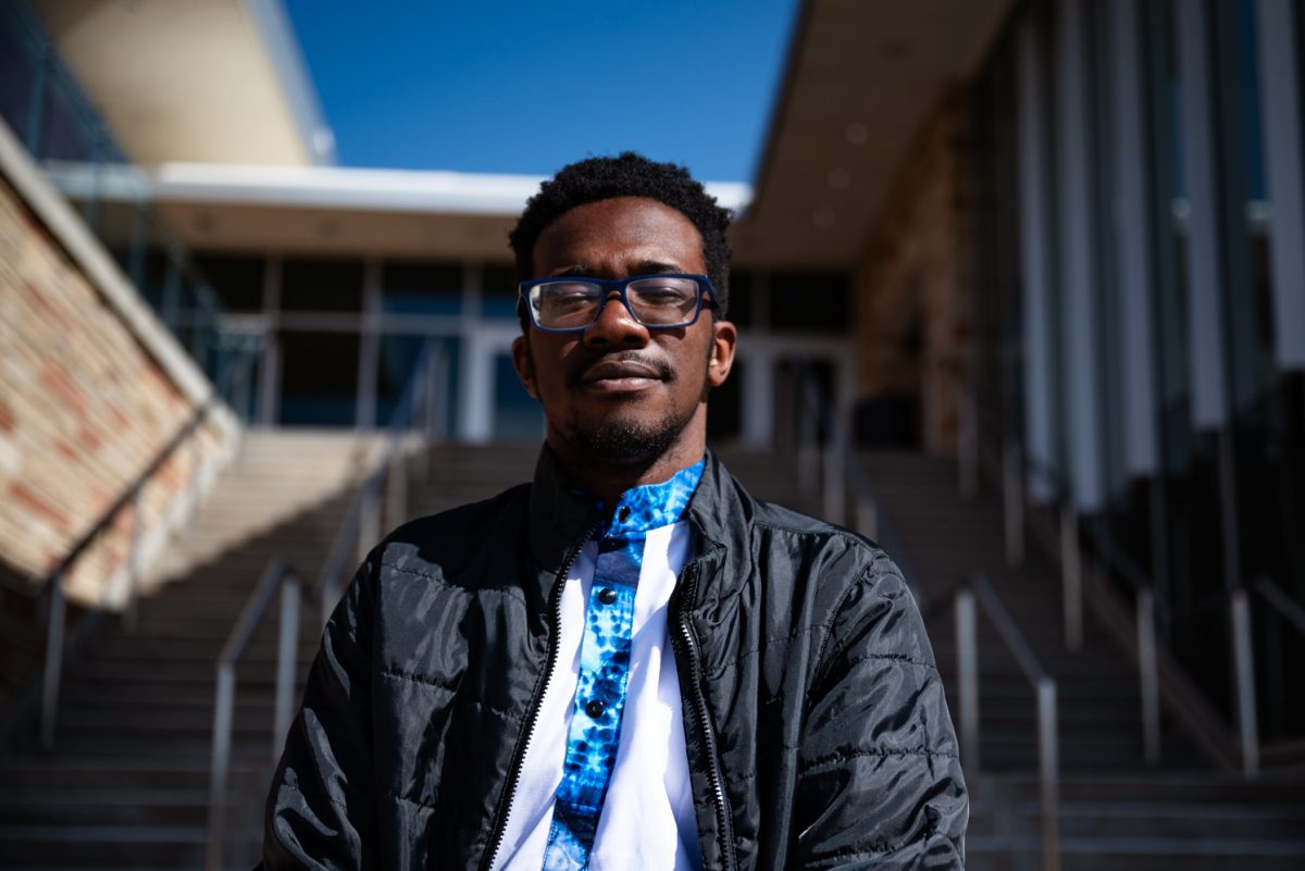 ASCSU Speaker of the Senate Candidate Enock Monati poses for a photo.