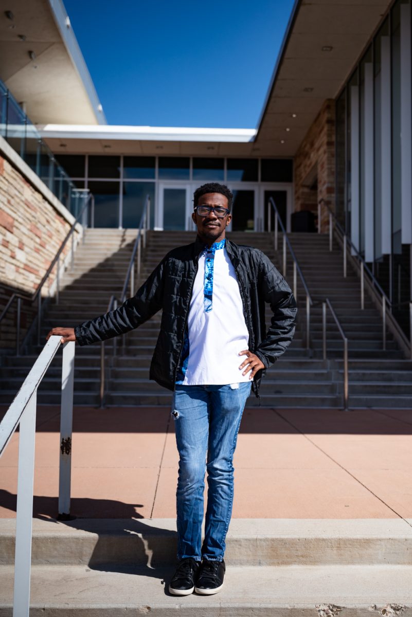 ASCSU Speaker of the Senate Candidate Enock Monati poses for a photo.