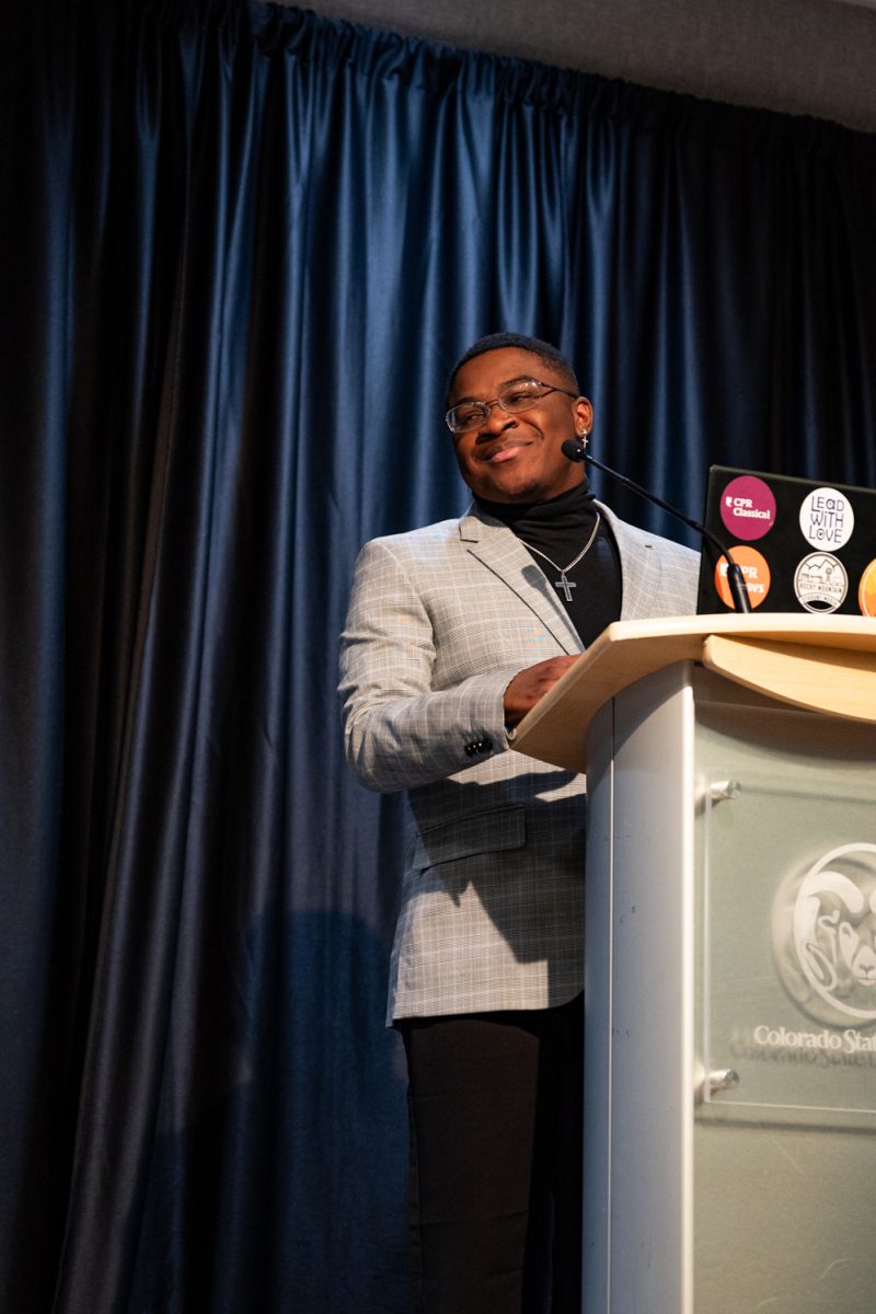 CTV host J.J. McKinney announces the start of the ASCSU Presidential and Vice Presidential Debates.