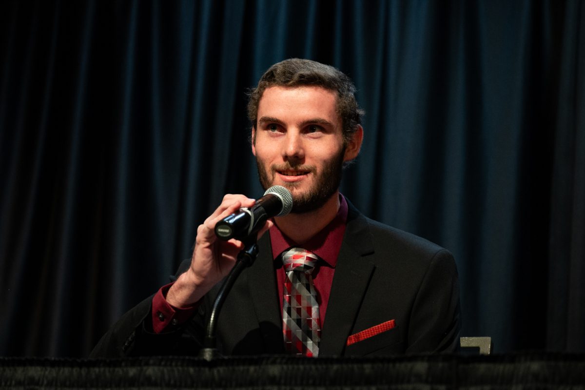 ASCSU Speaker of the Senate Candidate Hayden Taylor says his opening statement at the ASCSU Speaker of the Senate Debate.