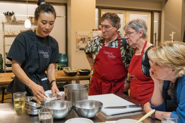 Chef Su Wong demonstrates how to prepare dough for pork cha siu bao during a Cantonese Dim Sum class at the Cooking Studio located in downtown Fort Collins, April 4.
