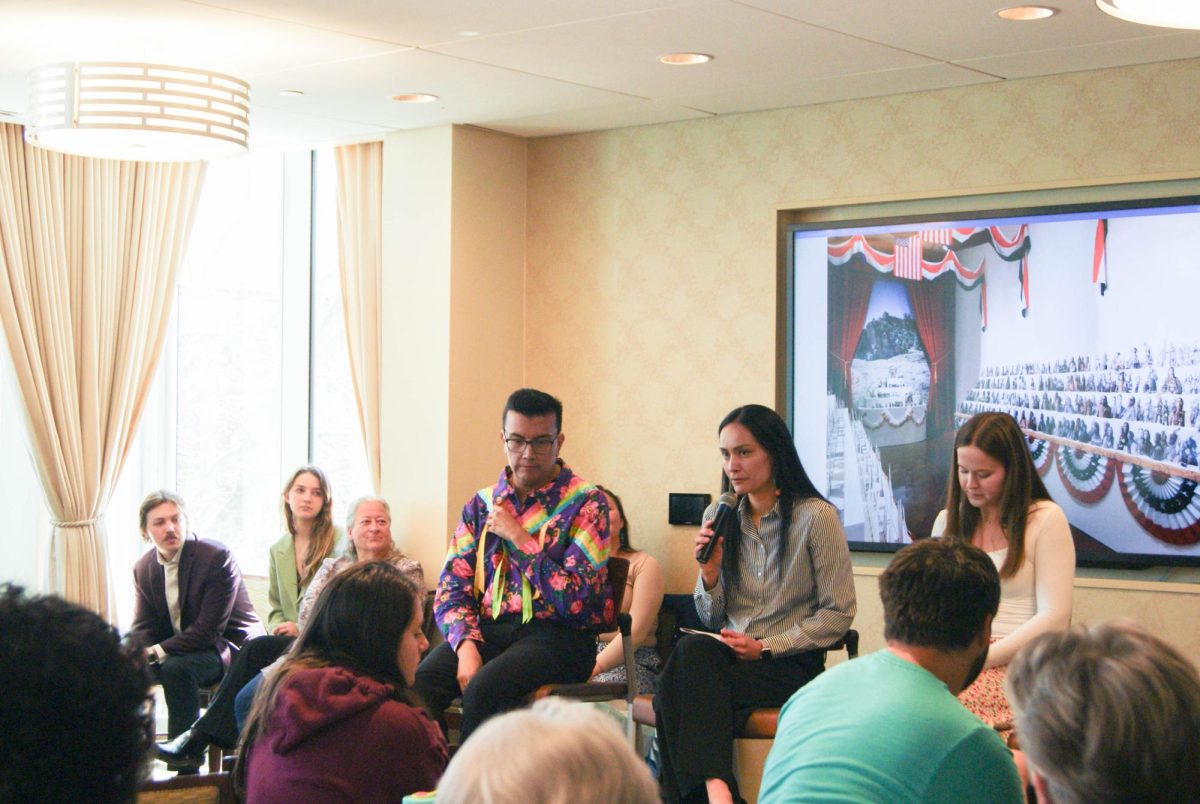 Speakers Allison Neswood and Jordan Dresser take questions from CSU students. 