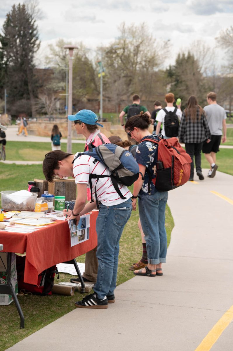 Students learn about sustainability during the Colorado State University Earth Day Festival on April 22