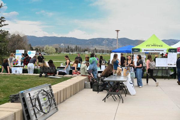 Many organizations set up tables on the Lory Student Center West Lawn for the Earth Day Festival April 22.