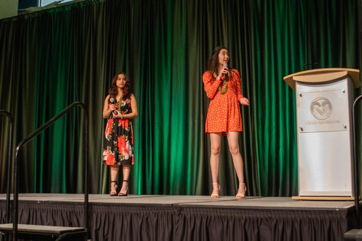 Students Emika Buschow and Liliana Nono present the history and backstory of the Asian Pacific American Cultural Center at Colorado State University. Apr. 20.