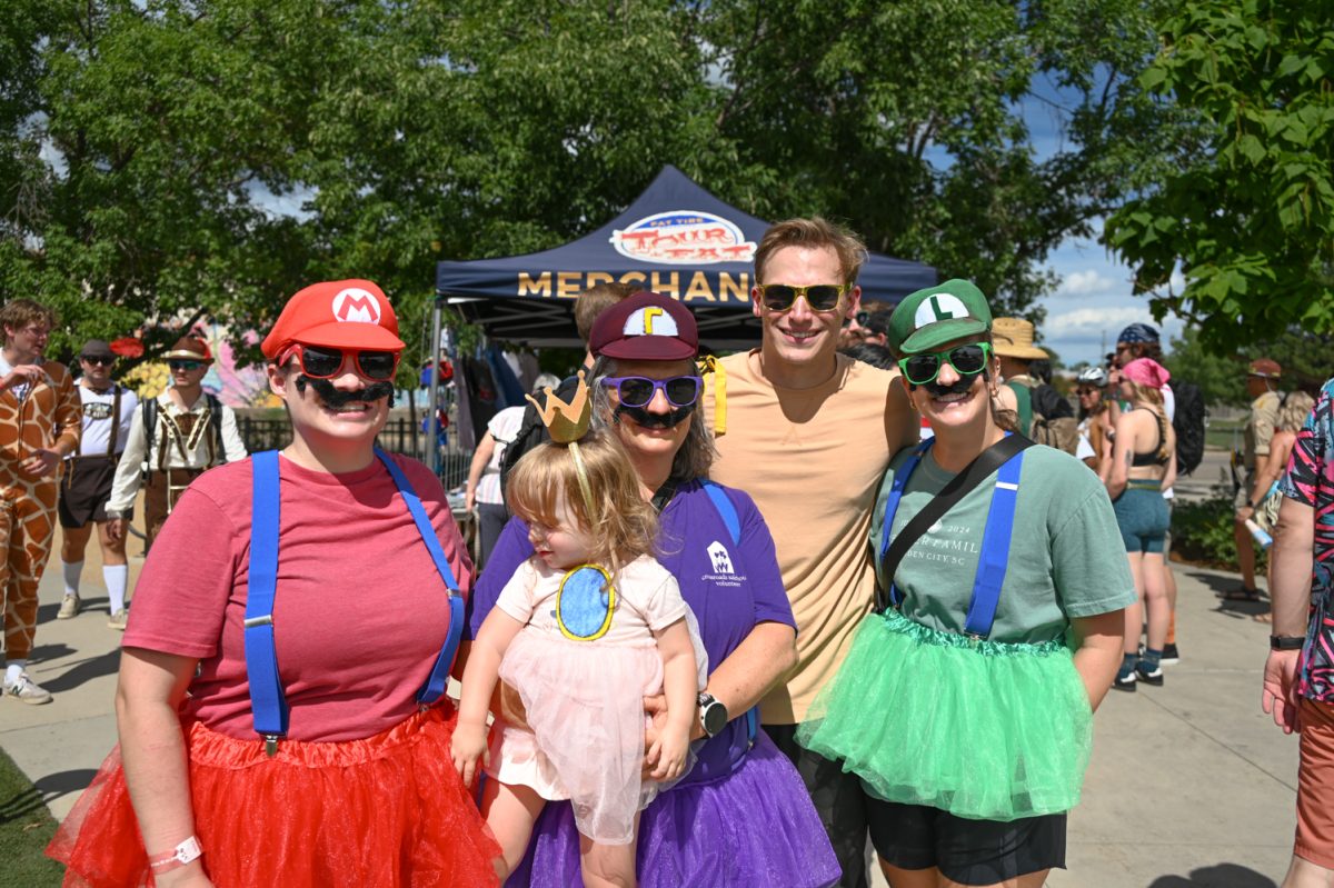 The Anderson family dresses up as Mario characters for this years Tour De Fat on August 24, 2024.