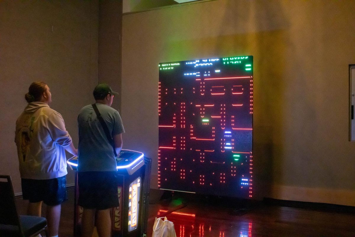 Colorado State University students play giant Pac-Man during Ramapalooza. Aug.16.