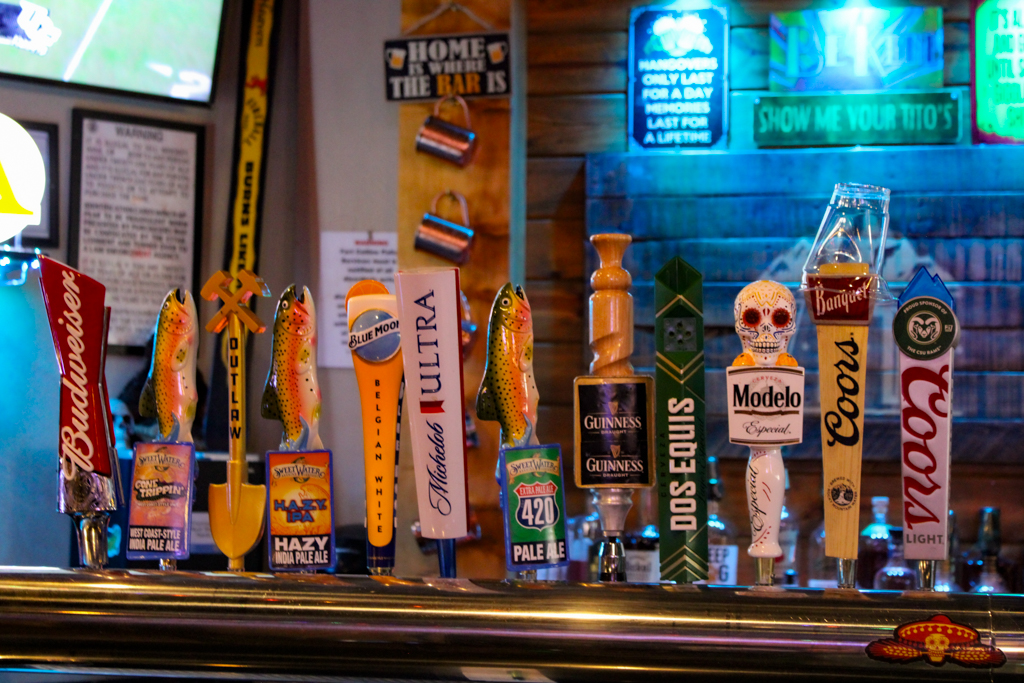 Beer taps inside Yeti Bar and Grill Sept. 28.