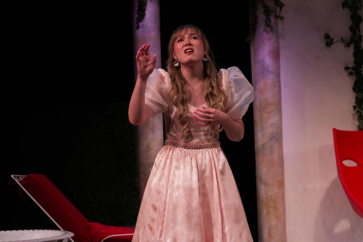 Elisabeth Sells performs as Eliante in Bas Bleu's production of "School for Lies." Written in rhyme scheme, the show runs from Sept. 21 to Oct. 13 in Old Town Fort Collins. 