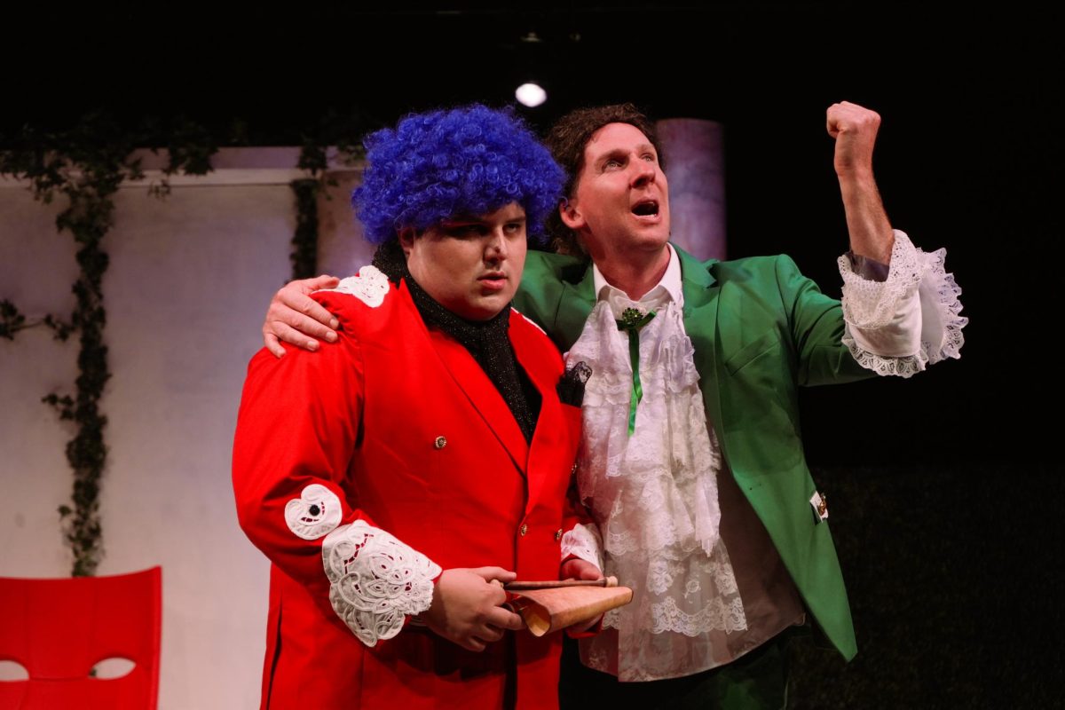 Dimitri Balasopoulov and Brett Schreiber perform as Oronte and Philinte in Bas Bleu's production of "The School for Lies." The show runs from Sept. 21 to Oct. 13 in Old Town Fort Collins. 