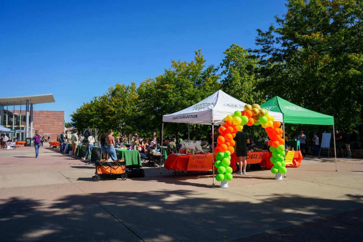 Organizations table on The Plaza Sept. 20 for the Associated Students of Colorado State University's Wellness Wonderland event. The event featured resources for physical and mental wellbeing for students. 