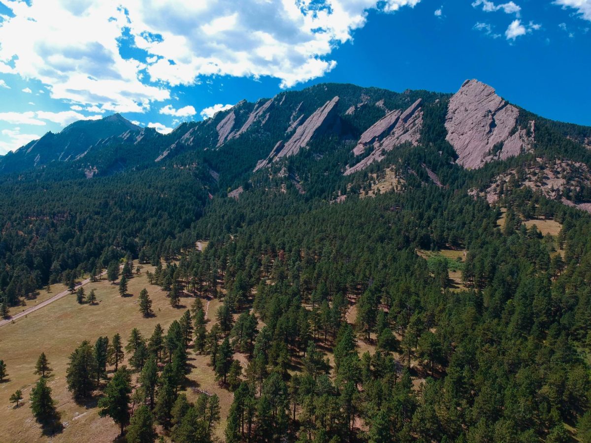 The Flatirons in Boulder, Colorado.