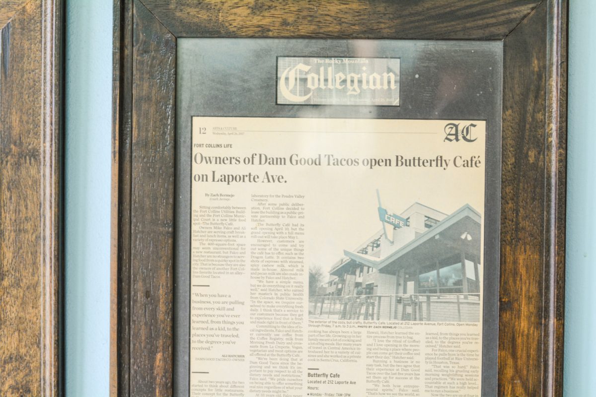 A framed photo of an article