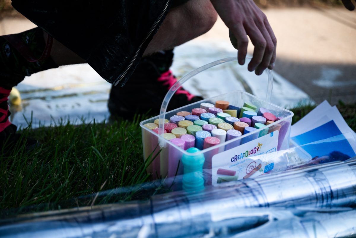 A box of chalk.