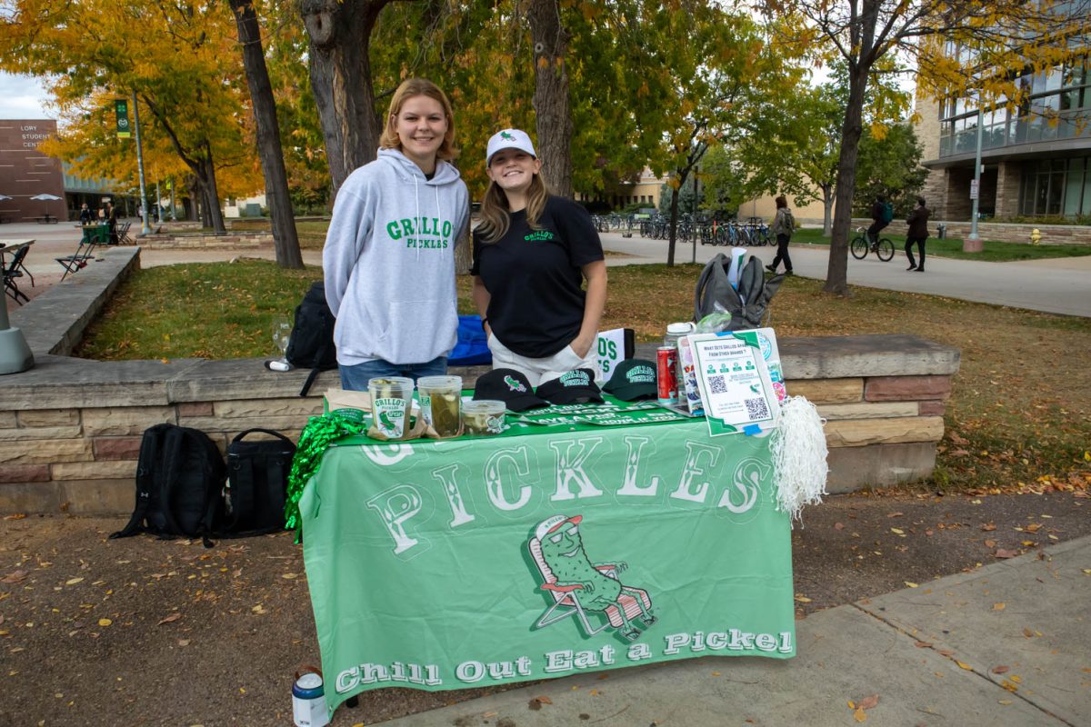 Colorado State University students and Grillo's Pickles Ambassadors Olivia Proctor and Liberty Alofsin serve Grillo's Pickles Spears and Chips samples to CSU students as a way to promote sales and community, "We are promoting Grillo's Pickles just trying to get some community feedback, and share the love of our favorite pickle brand." Proctor stated "College students can apply to be their university's pickle people...I applied on TikTok." 
The two pickle connoisseurs were promoting a Grillo's merch giveaway, handing out free samples, seltzer koozies, and coupons for your next pickle purchase. 17 Oct.