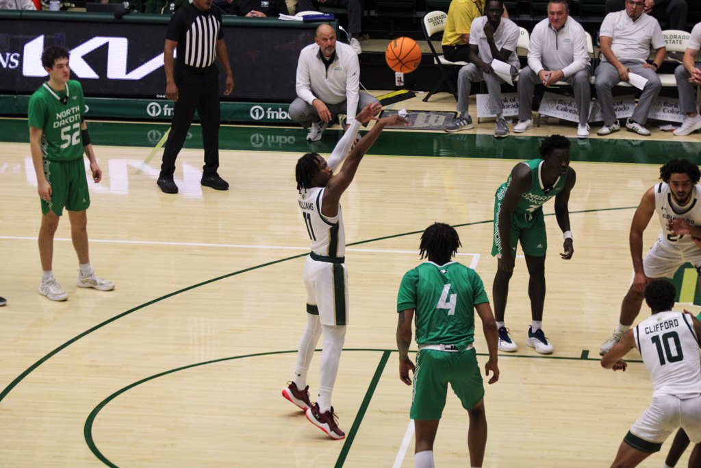 Keshawn Williams (11) shoots a free throw.