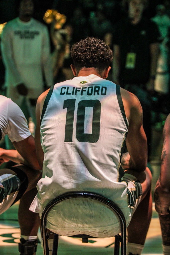 Nique Clifford (10) prepares to be announced a Colorado State starter