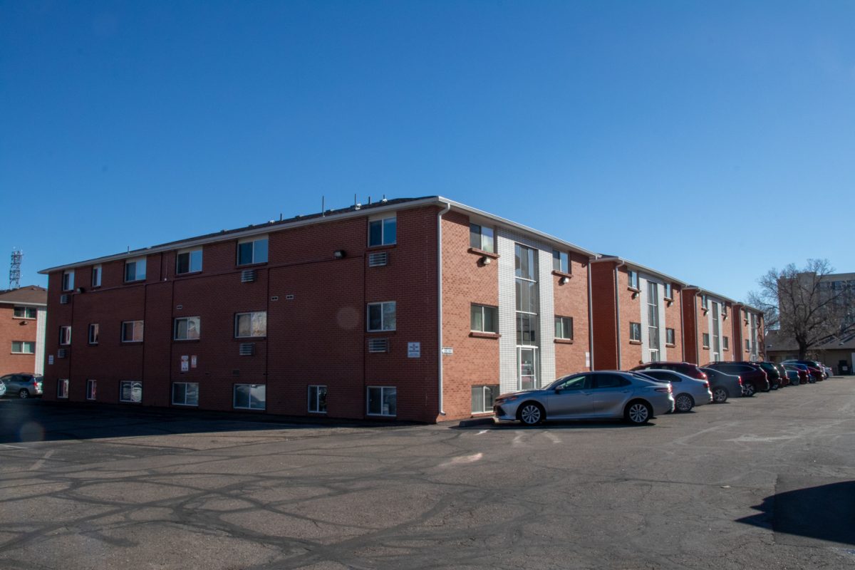 The outside of an apartment building.