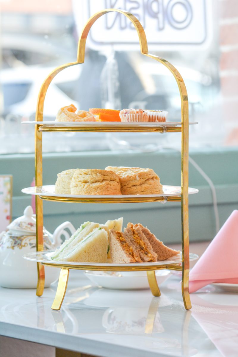 A food display from The Duchess, a newly opened French-inspired tea shop in downtown Fort Collins Jan 26. “She really, really cares about every detail about the food,” Samaporn Paopathuas stated about the tea shop owner.