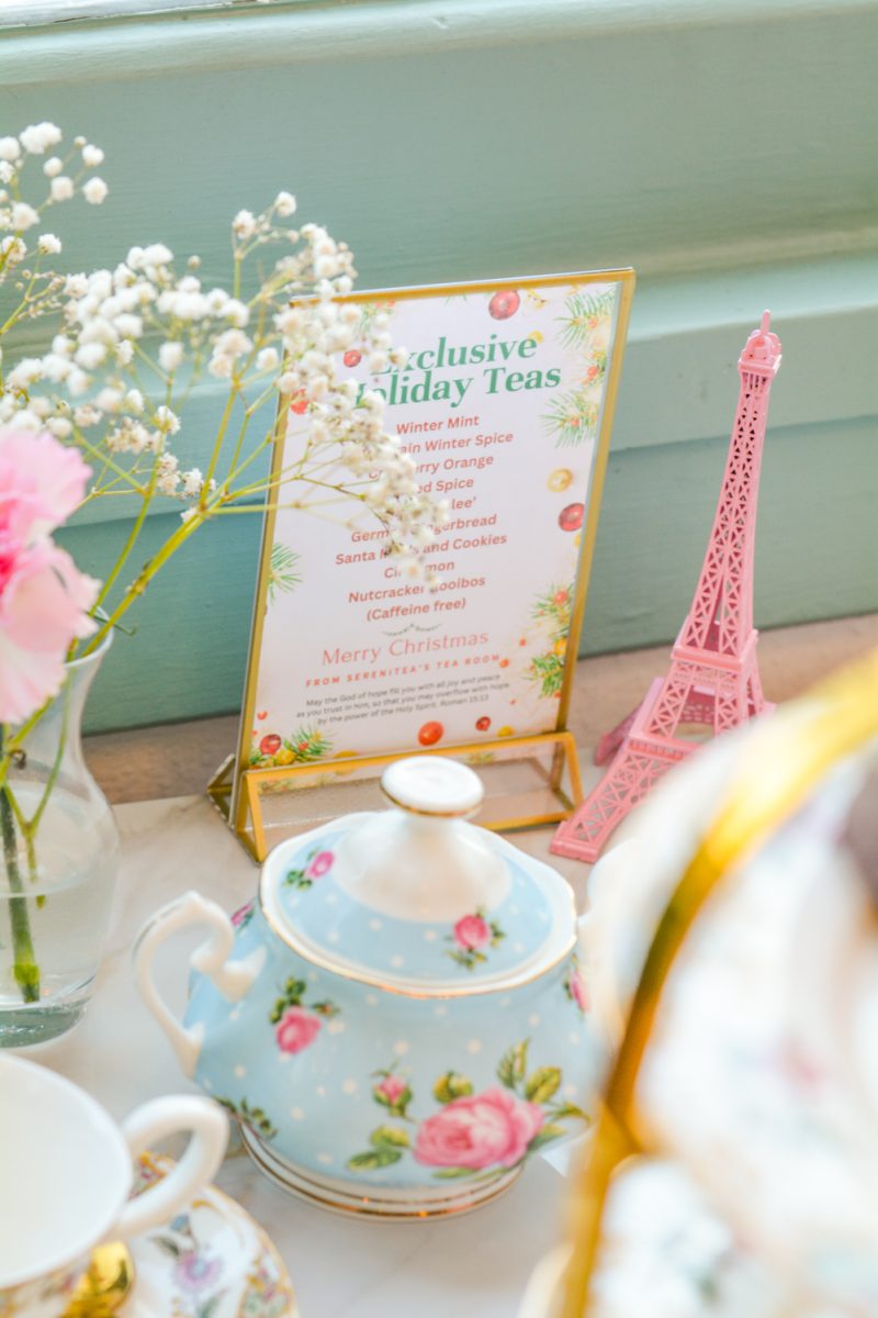 A table set up at the newly opened French-inspired tea shop in downtown Fort Collins Jan. 26. According to Samaporn Paopathuas, a worker and cousin of the owner, stated that this months theme for The Duchess was French afternoon tea.